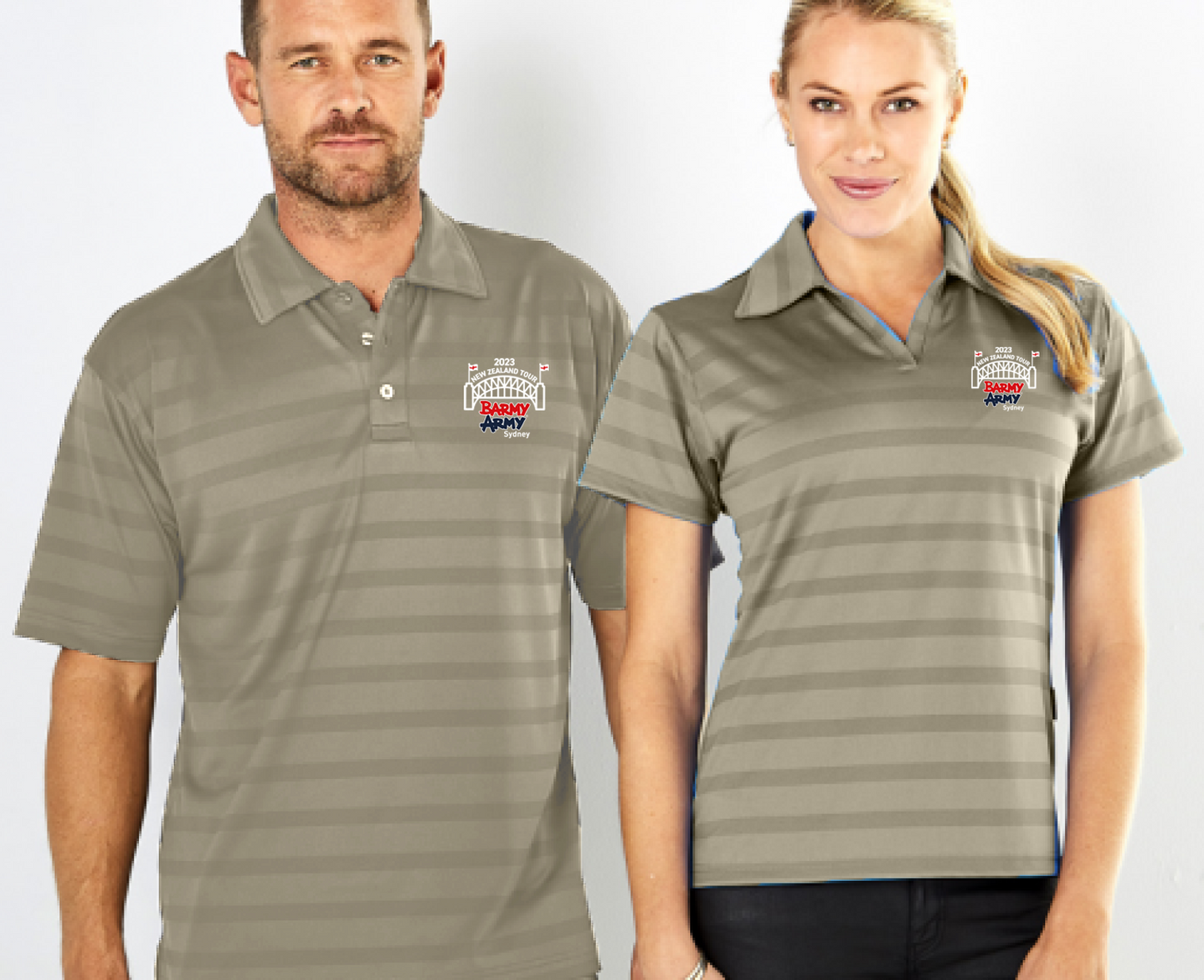 Sydney Barmy Army Premium Polo Shirt in Pewter