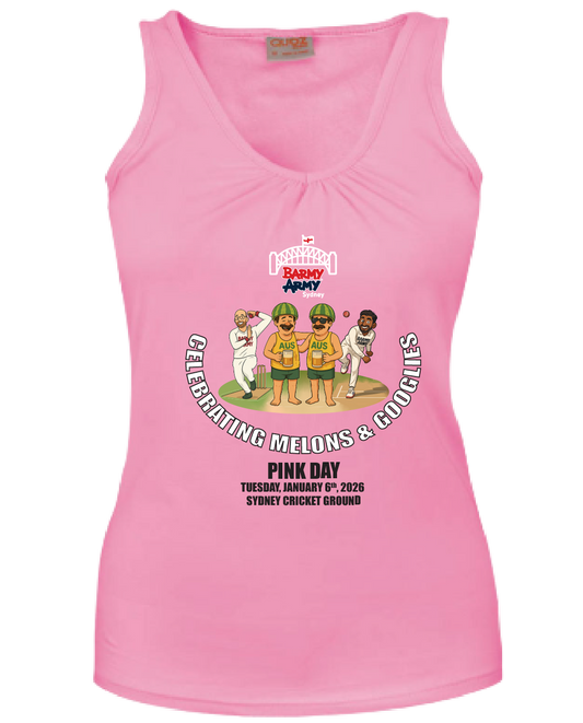 BARMY ARMY Pink Day Ladies Vest top