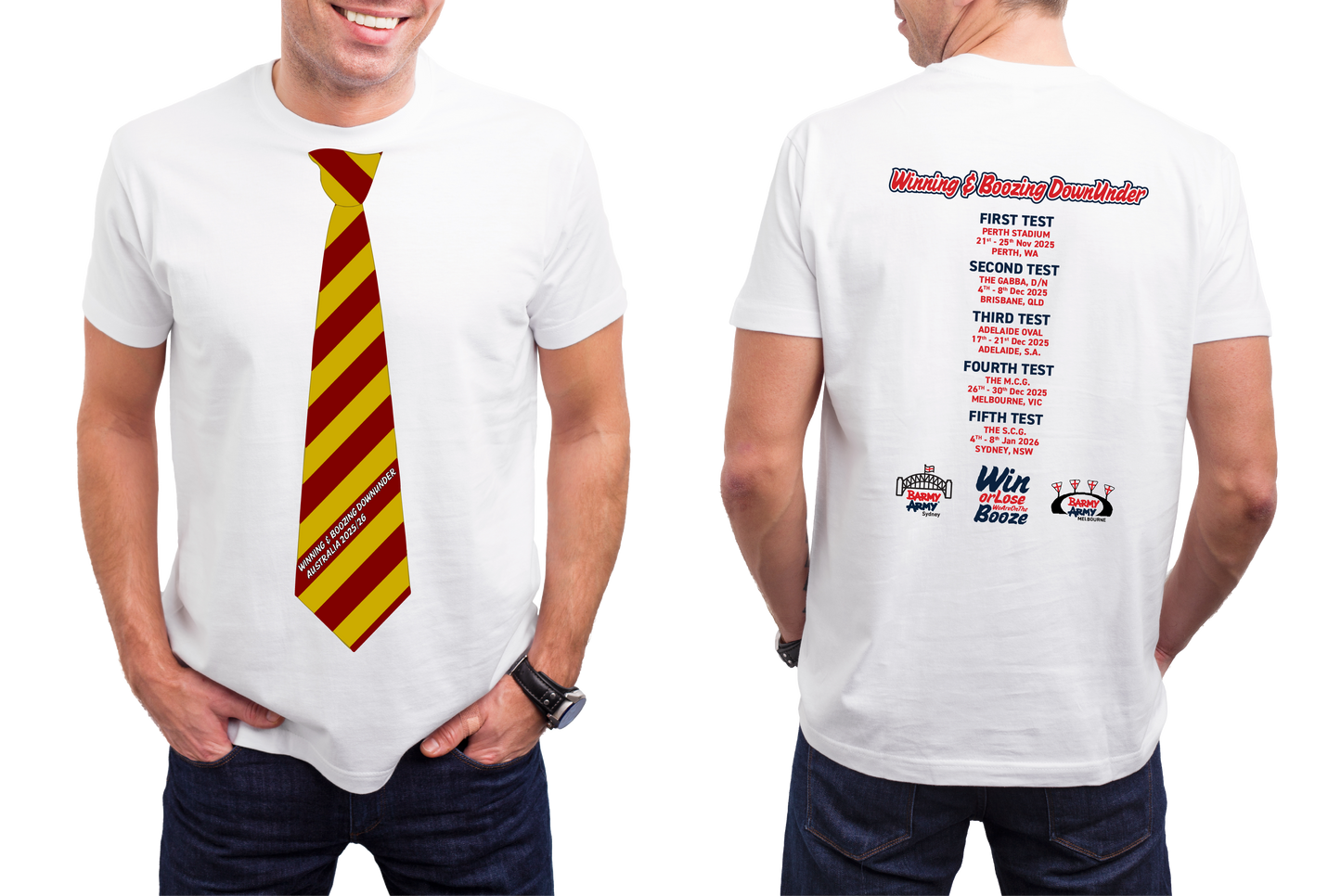 'Be Like Adge' - white t-shirt with Ashes fixtures