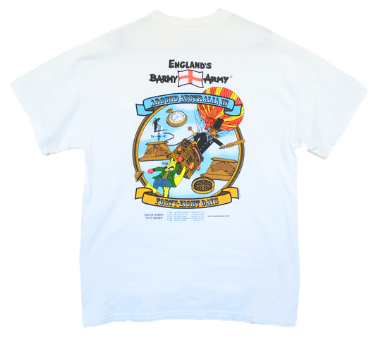 Barmy Army Phileas Fogg T-shirt from 2013/14 Ashes tour
