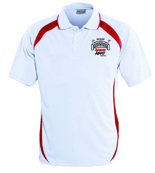 Sydney Barmy Army South Africa 2019/20 Tour White Polo