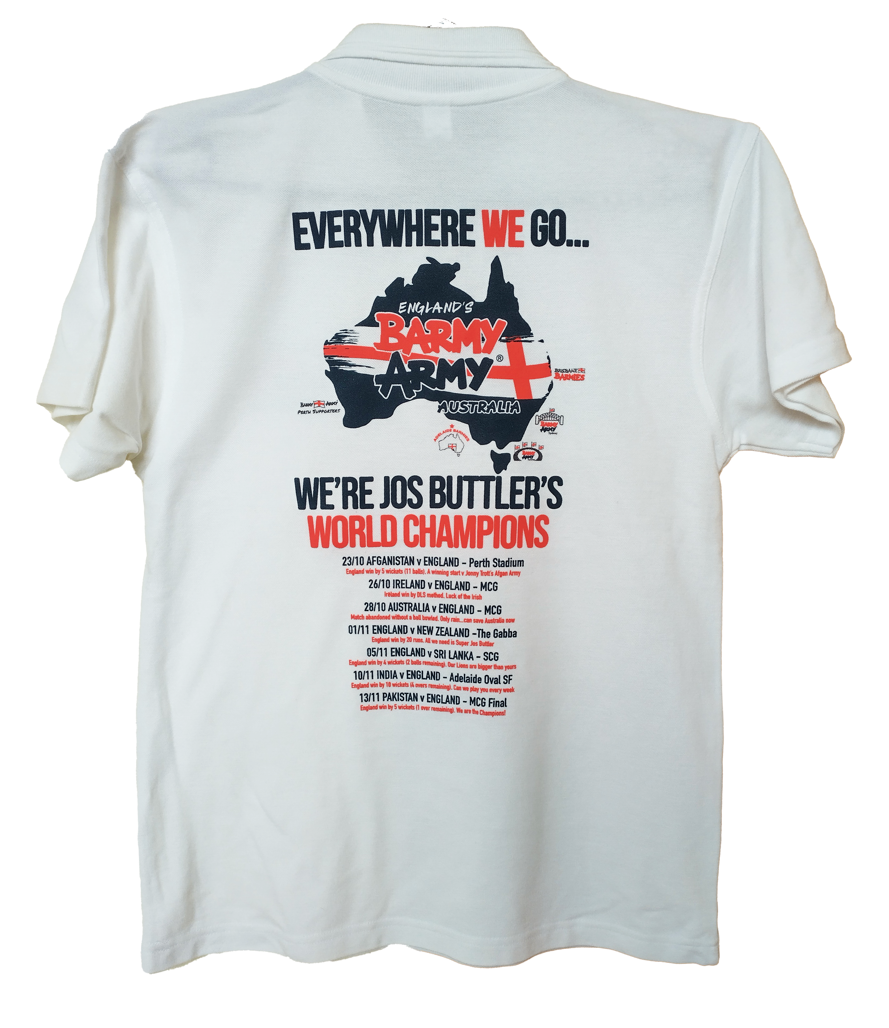 Barmy Army T20 Champions polo shirt