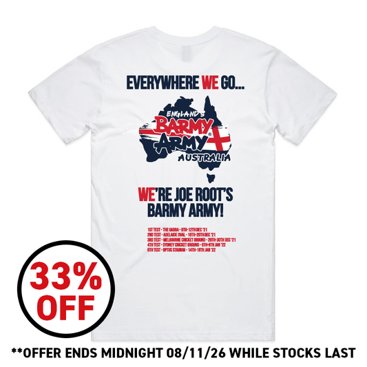 Barmy Army Ashes 21-22 Tour T-shirt