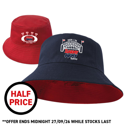 BARMY ARMY REVERSIBLE TOUR BUCKET HAT