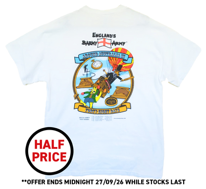 Barmy Army Phileas Fogg T-shirt from 2013/14 Ashes tour
