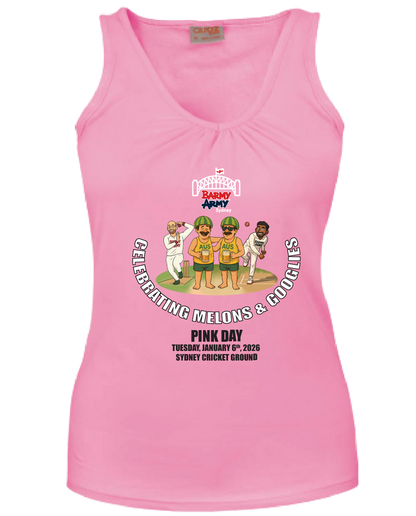 BARMY ARMY Pink Day Ladies Vest top