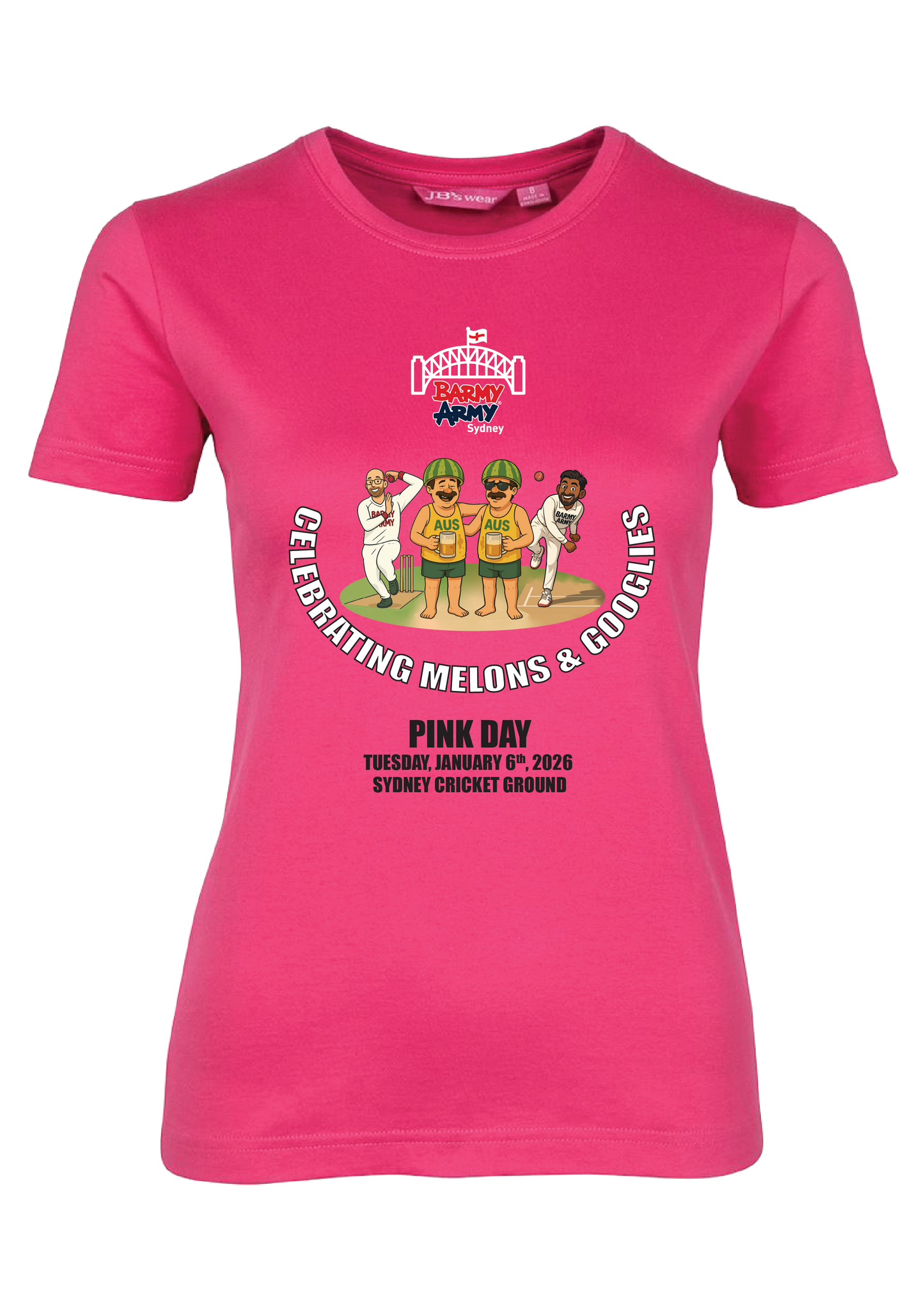 BARMY ARMY Pink Day Ladies T-Shirt