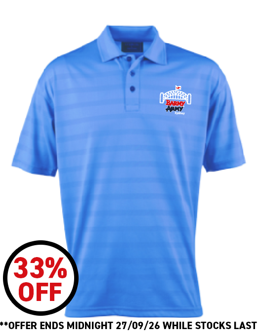 Sydney Barmy Army Premium Polo in Ocean Blue