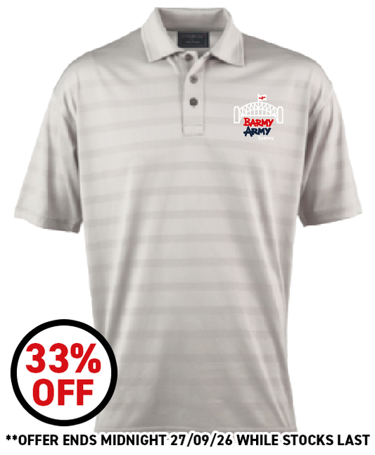 Sydney Barmy Army Premium Polo Shirt in Pewter