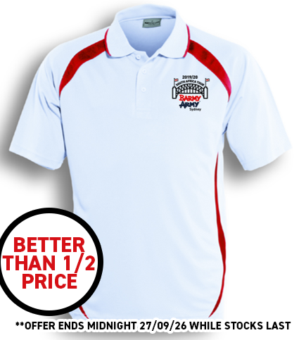 Sydney Barmy Army South Africa 2019/20 Tour White Polo