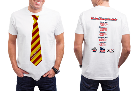 'Be Like Adge' - white t-shirt with Ashes fixtures
