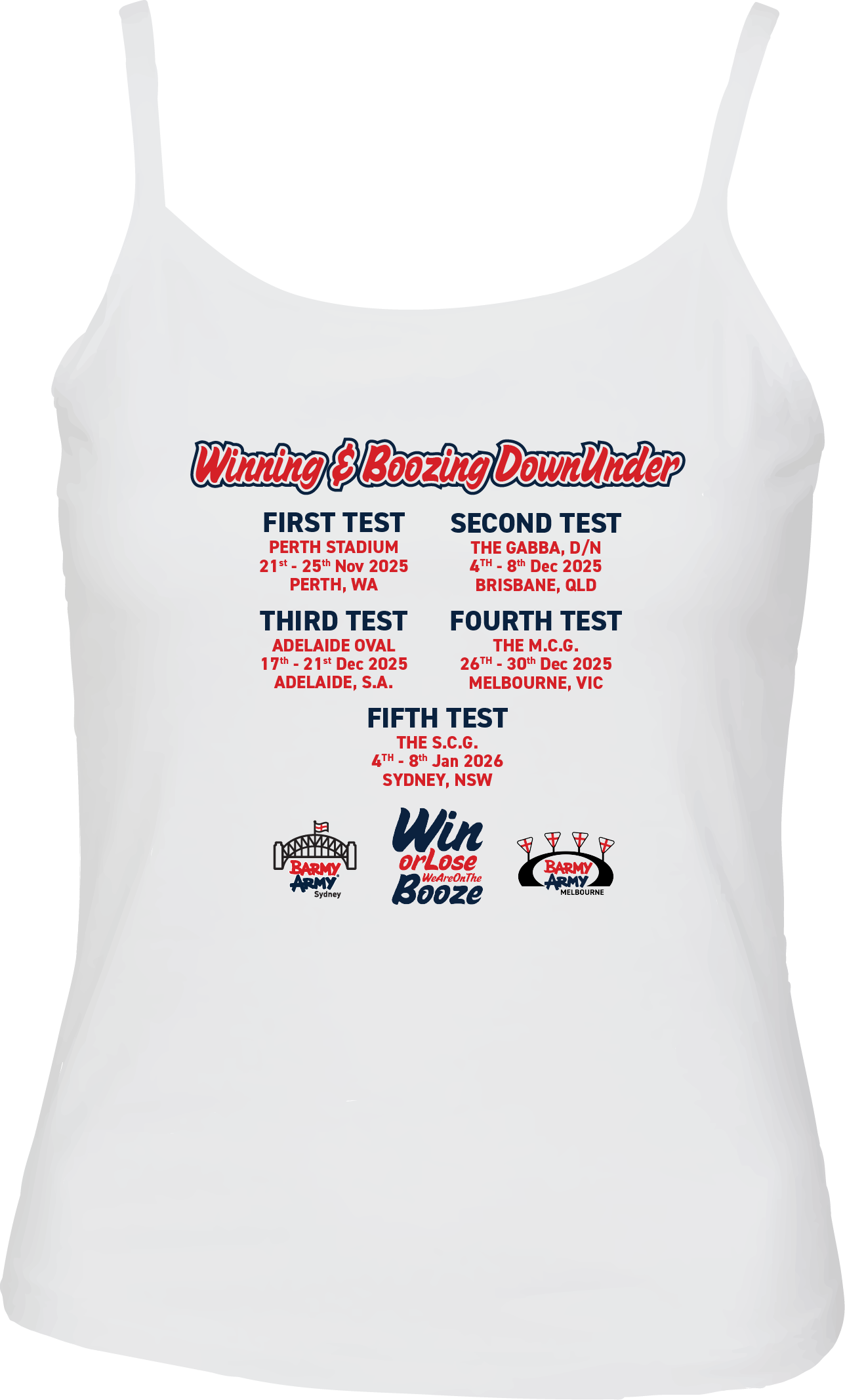 White Ladies Vest Top - Win Or Lose