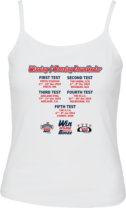 White Ladies Vest Top - Win Or Lose