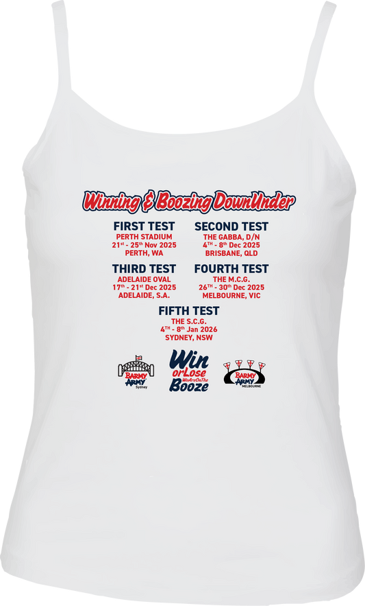White Ladies Vest Top - Win Or Lose
