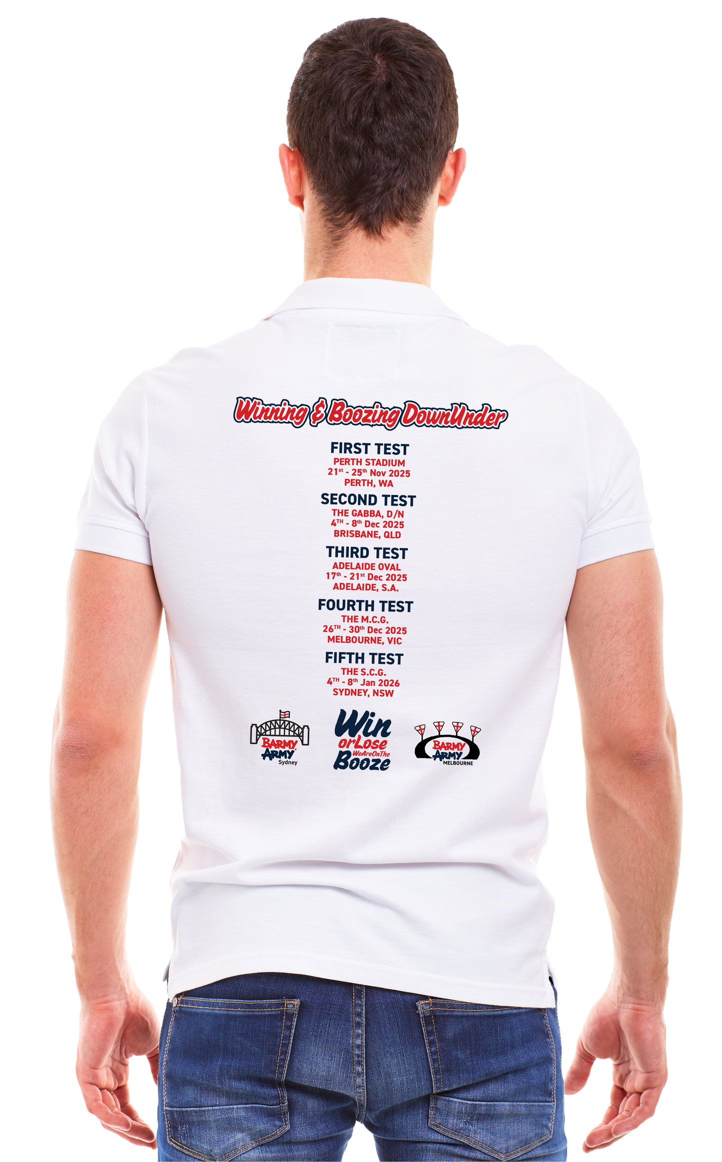 'Be Like Adge' - white t-shirt with Ashes fixtures