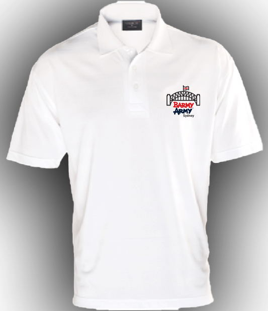 Sydney Barmy Army Premium Polo Shirt in White